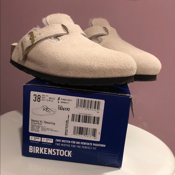 Birkenstock women’s Boston Shearling Slippers - Cream - Picture 7 of 14